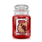 Country Candle Cherry Crumble velika dišeča sveča z 2 stenjema (737 g)