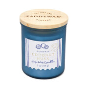 Dišeča sveča Paddywax COASTAL s kokosovimi luščinami v steklenem ohišju z lesenim pokrovom 8 oz/226 g