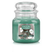 Country Candle Cotton Flowers srednja dišeča sveča z 2 stenjema (510 g)