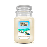 Country Candle Sand & Santal velika dišeča sveča z 2 stenjema (737 g)