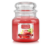 Country Candle Strawberry Lemonade srednja 2 stenjska dišeča sveča (510 g)
