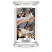 Kringle Candle Kittens & Cashmere velika dišeča sveča z 2 stenjema (624 g)
