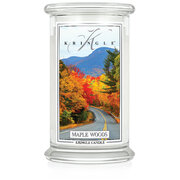 Kringle Candle Maple Woods velika dišeča sveča z 2 stenjema (624 g)