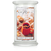 Velika dišeča sveča Kringle Candle Pumpkin Rum Toddy z 2 stenjema (624 g)