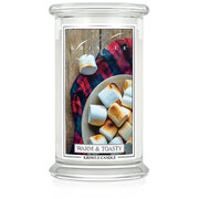 Kringle Candle Warm & Toasty velika dišeča sveča z 2 stenjema (624 g)