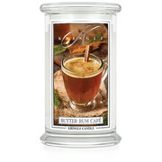 Kringle Candle Butter Rum Cafe velika dišeča sveča z 2 stenjema (624 g)
