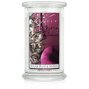 Velika dišeča sveča Kringle Candle Sugar Plum & Myrrh z 2 stenjema (624 g)