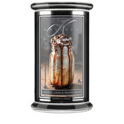 Velika dišeča sveča z 2 stenjema Kringle Candle Reserve Caramel, Cocoa & Toasted Fluff (624 g)