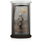Kringle Candle Halloween Print Based Whimsical Quirky Balloon Clown dišeča sveča velika 2 stenja (624 g)