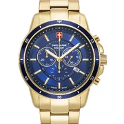 Swiss Alpine Military 7089.9115 Chronograph Mens Watch 44mm 10ATM