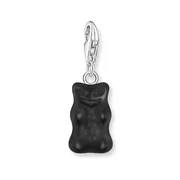 Thomas Sabo 2194-017-11 Silberner Charm Goldbären Anhänger in Schwarz Damen