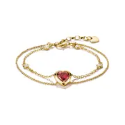 Thomas Sabo A2222-414-10-L19V Bracelet Double row with heart Elyndra Gold-plated