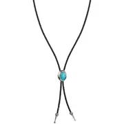 Thomas Sabo KE2344-805-17-L80 Necklace Turquoise stone leather Elyndra Silver, Adjustable Ladies