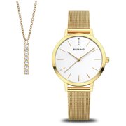 Bering 13434-334-GWP Ladies Watch Set Golden Signature 34mm 3ATM