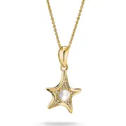 Thomas Sabo KE2382-M01-14-L55V Necklace Starfish with Mother of Pearl for Women, Adjustable