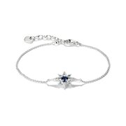 Thomas Sabo A2246-166-1-L19V Bracelet with Star and Blue Stones, Adjustable