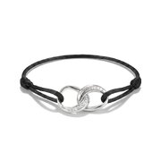 Thomas Sabo A2236-051-11-L24V Textile Bracelet Together Black, Adjustable