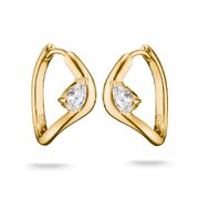 Thomas Sabo CR763-M01-14 Hoop Earrings with Teardrop-Shaped Cubic Zirconia Gold-Plated Women