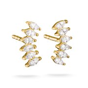Thomas Sabo H2367-M01-14 Stud Earrings with White Cubic Zirconia Gold-Plated Women