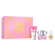 Versace Bright Crystal darilni set, toaletna voda 90 ml + losjon za telo 100 ml + obesek za ključe