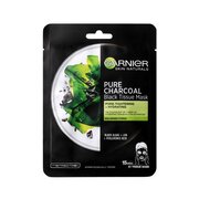 Črna tekstilna maska ​​z morskimi algami Extract Pure Charcoal Skin Naturals (maska ​​s črnim tkivom) 28 g