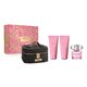 Versace Bright Crystal darilni set, toaletna voda 90 ml + losjon za telo 100 ml + gel za prhanje 100 ml + torbica