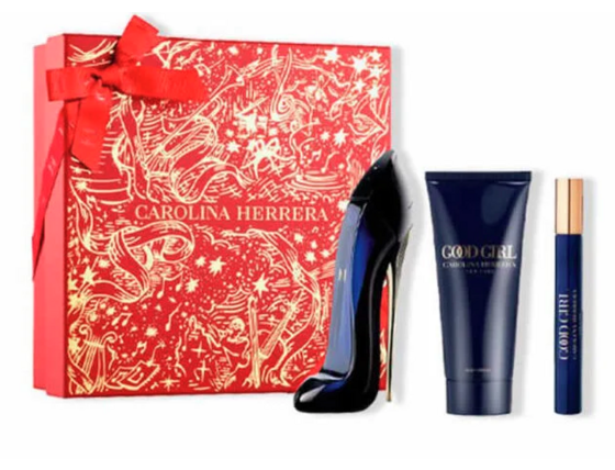 Carolina herrera good girl darčeková sada, parfémovaná voda 80ml + telové mlieko 100ml + parfémovaná voda 10ml - Carolina-Herrera-Good-Girl-Very-Good-Girl-Darčeková-sada